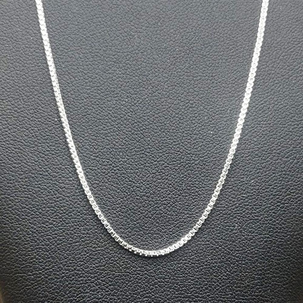 22 in. 925 Sterling Silver 1mm Box Chain Necklace Valentine's Birthday Gift NEW